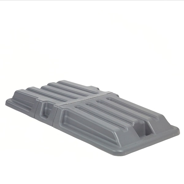 Global Industrial Lid for 1 Cu. Yd. Plastic Recycling Tilt Truck, Gray 241969 - main